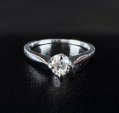 18ct Gold Diamond Ring – 0.32ct – H/SI