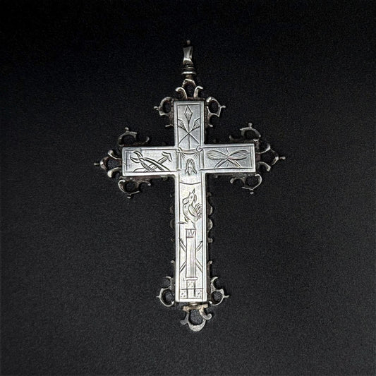 17th Century Italian Silver Reliquary Crucifix