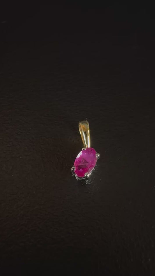 18ct Gold Ruby Pendant – 0.22ct